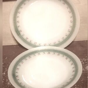 Vintage 1970s Termocrisa Milk Glass plates set 6